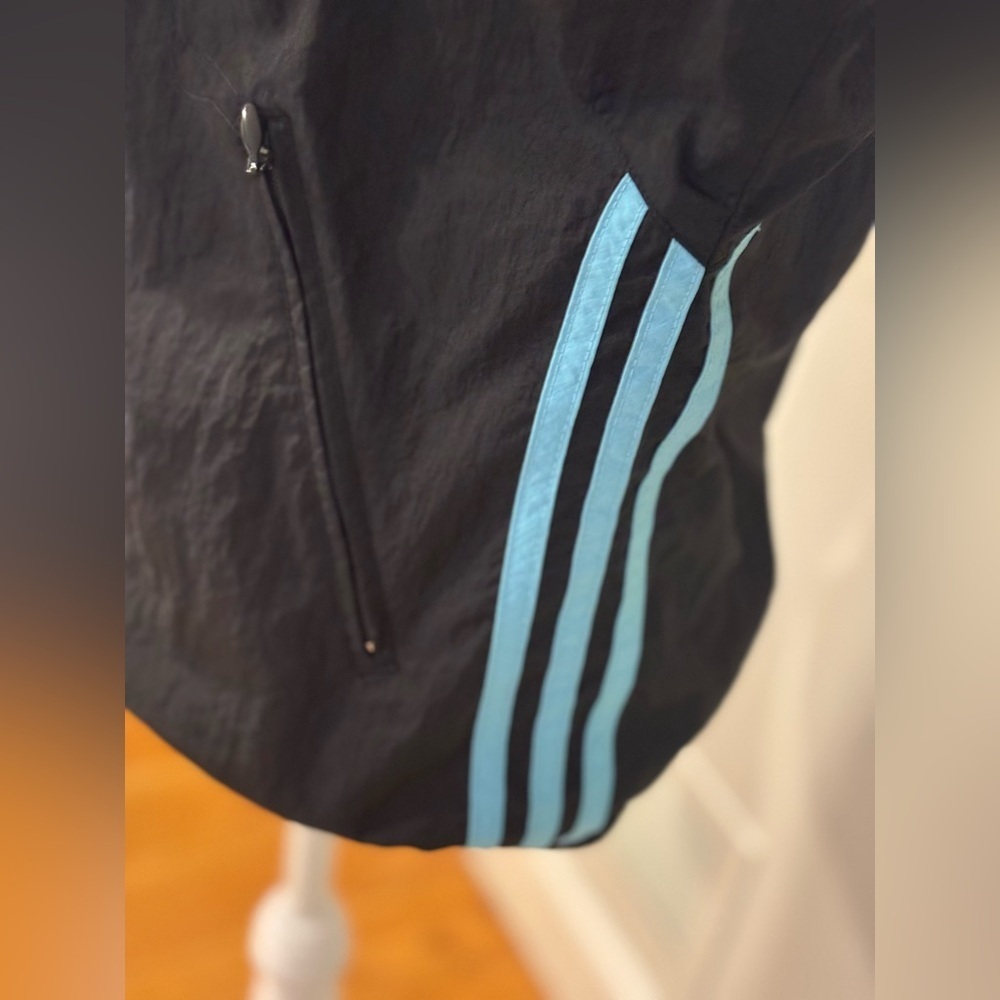 Adidas Women's Black Utility Jacket with Blue Logo - Picture 3 of 10